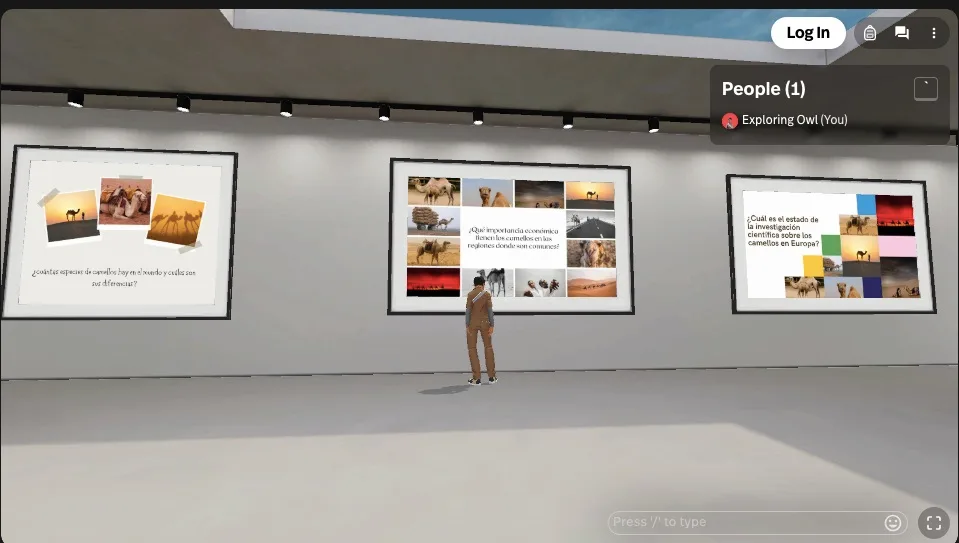 Screenshots of the Bringing Digital To Life spatial.io site
