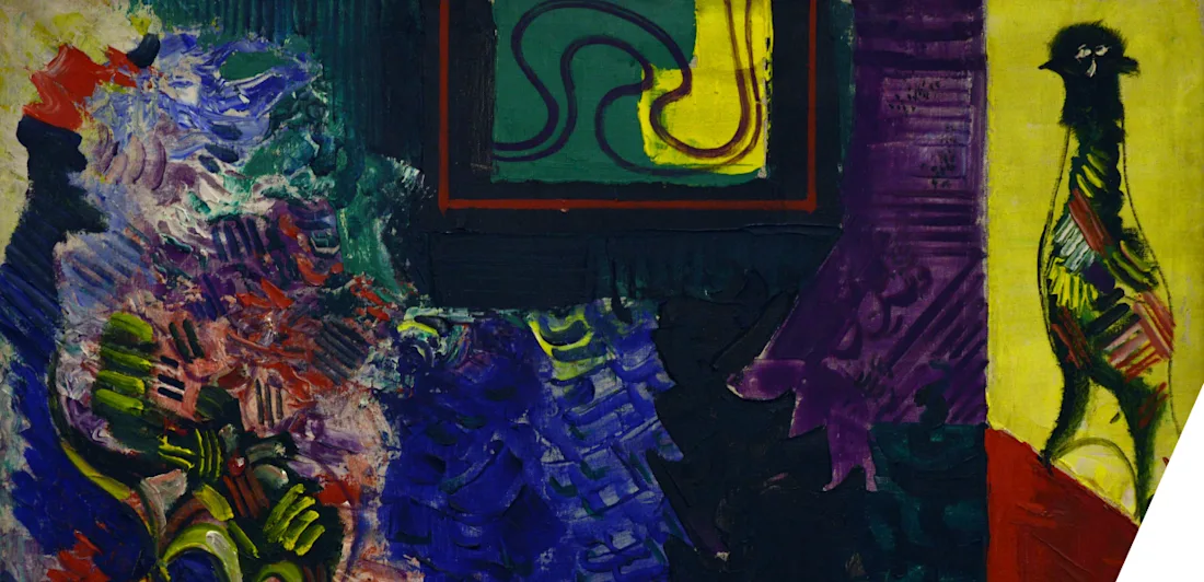 Still life of various forms and colours and poultry