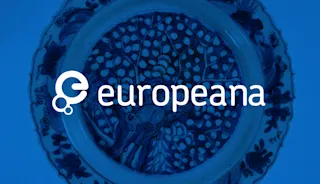 Europeana logo on blue background