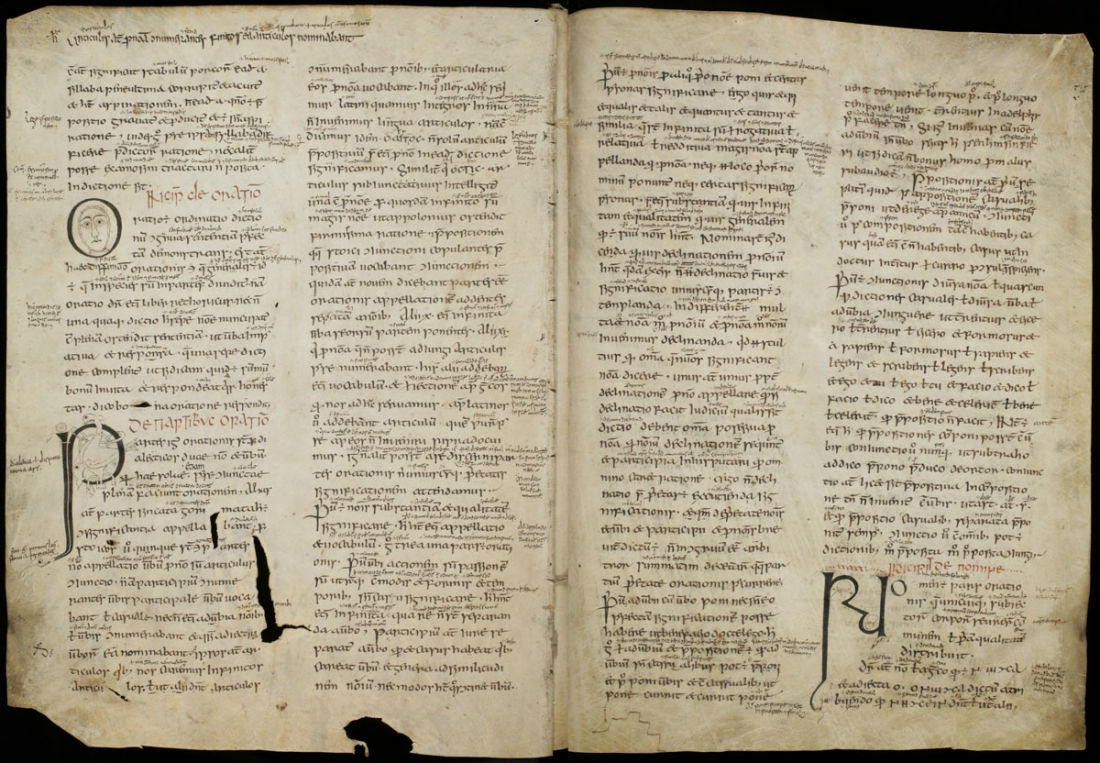 An Irish manuscript with 3478 glosses (translations and small comments) in the Old Irish language. 