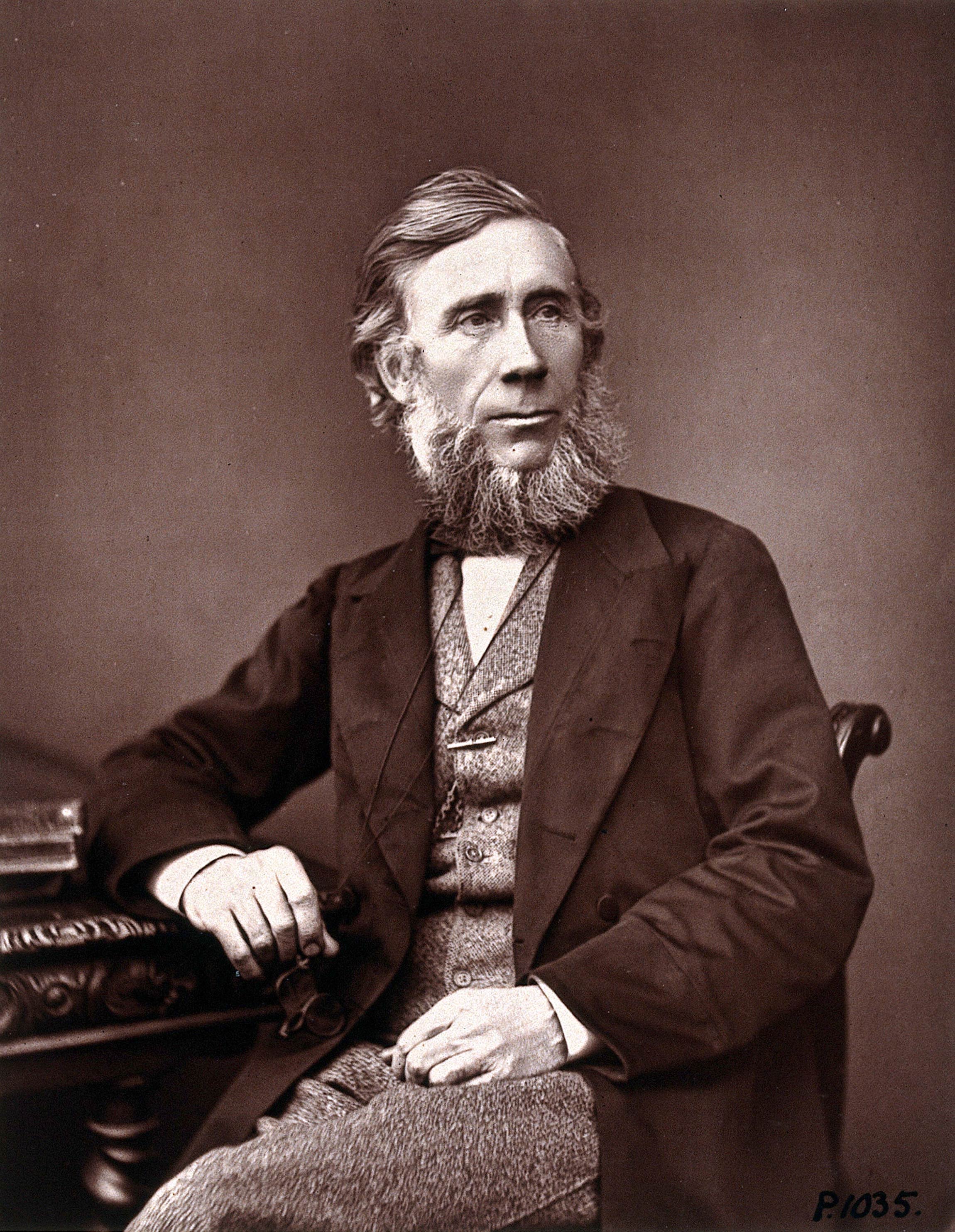 black and white photograph portrait of John Tyndall.