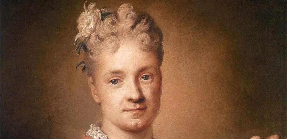 cropped painting, showing Rosalba Carriera's face.