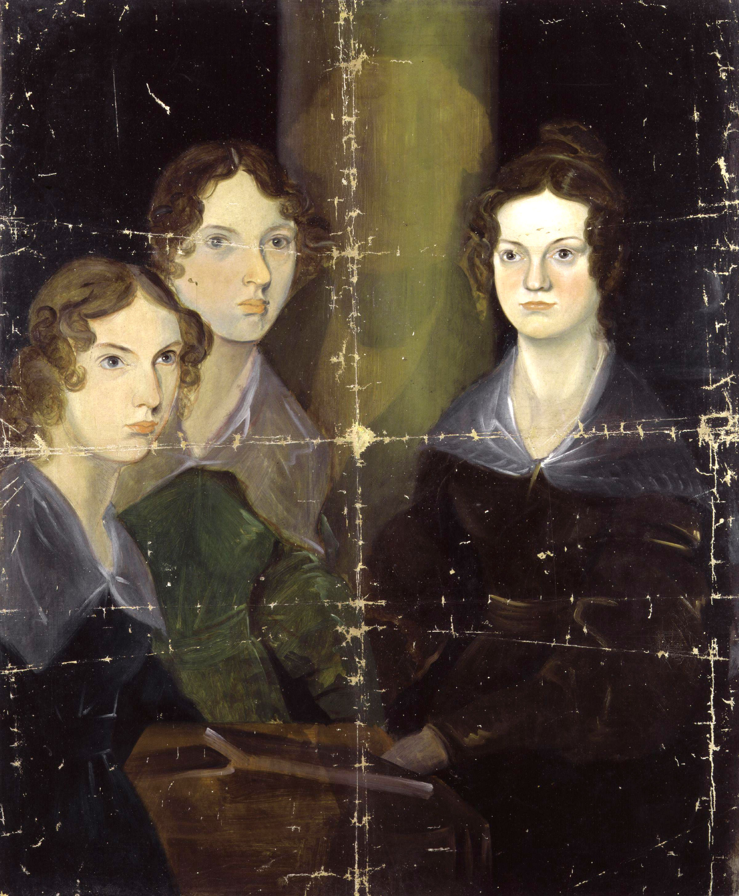 portrait painting of three women.