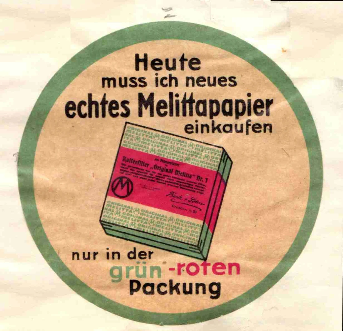 colour illustration, a product box in a green and yellow circle with text in German