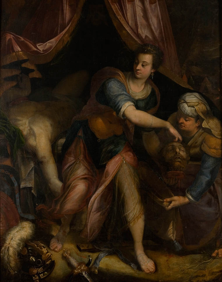 Denys Calvaert (1541-1619), Judith med Holofernes hoved, Before 1824