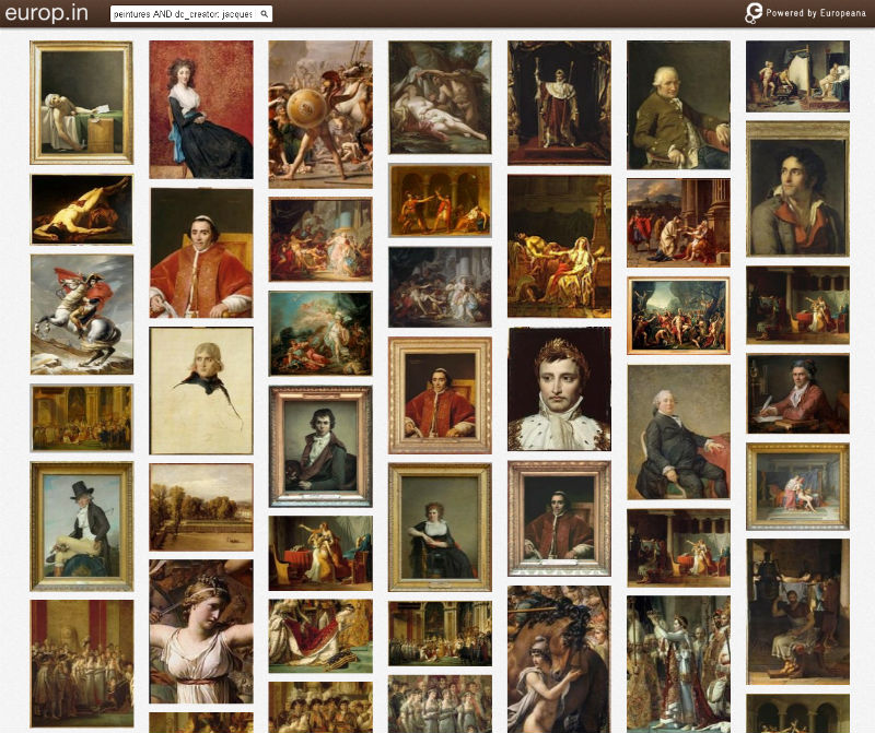 Paintings by Jacques-Louis David in Europ.in
