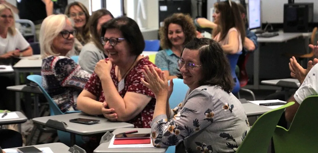 Smiling participants of the Europeana workshop