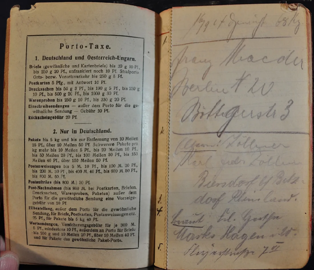 Tagebuch Friedrich Böttcher, Dr Bodo Böttcher, 1914-1915, Europeana 1914-1918, CC0