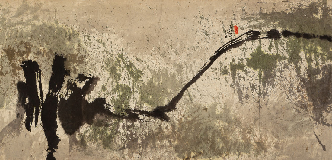 Fong Chung-Ray, Untitled, 1964, Ink on paper, 59 x 119 cm, © Luc Pâris