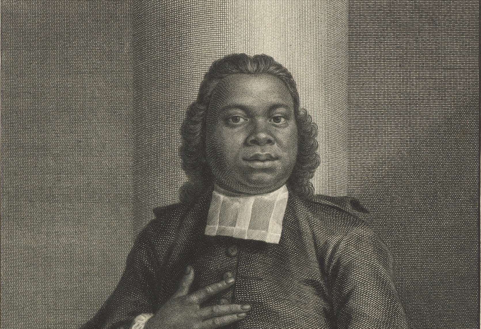 a black and white print portrait of Jacobus Capitein