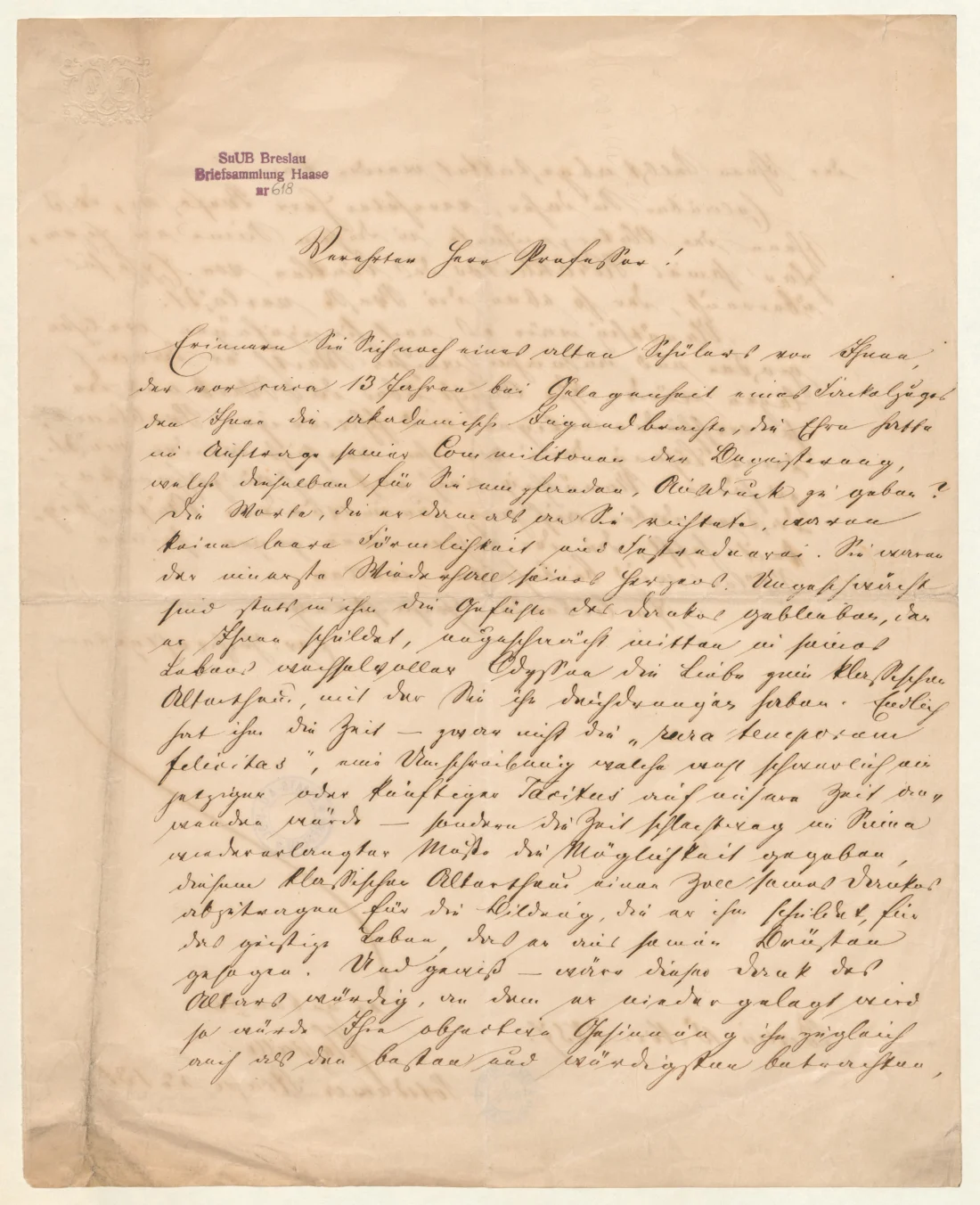 scan of a hand-written letter