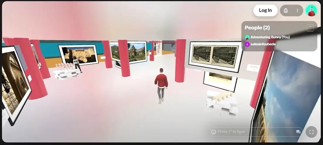 Screenshot of Spatial virtual space from Mediterranean Cultural Exchange project  for Built with Bits 3