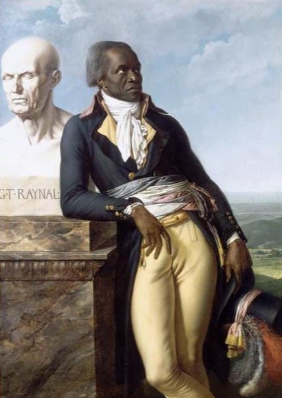  Portrait de Belley avec le buste du philosophe abolitionniste Raynal