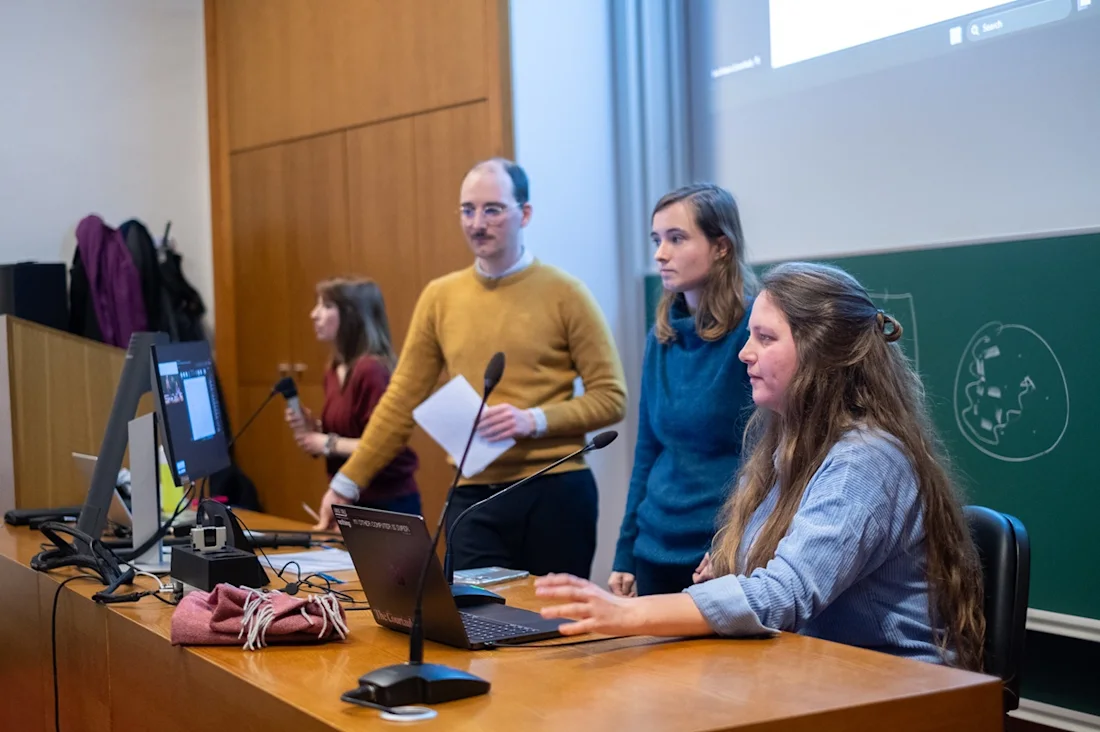 The ABC team presenting their work