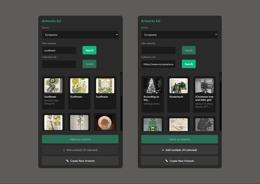 Screenshot of Artetra platform