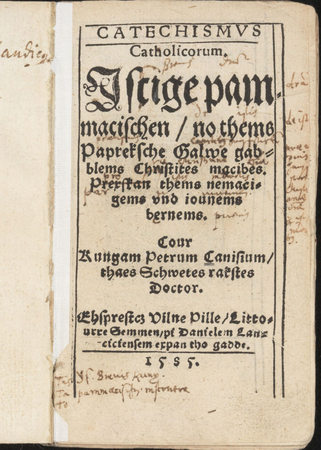 Title page of Catechismvs Catholicorum