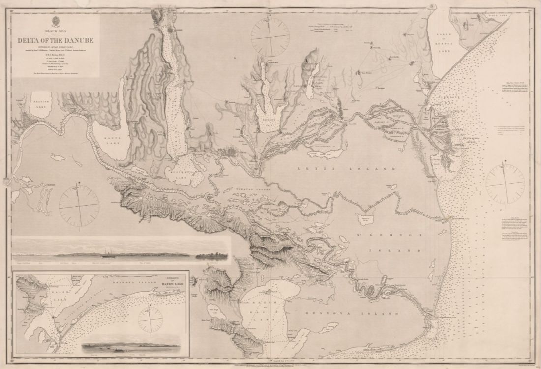 Map of the Black Sea and Delta of the Danube (1856/1857)