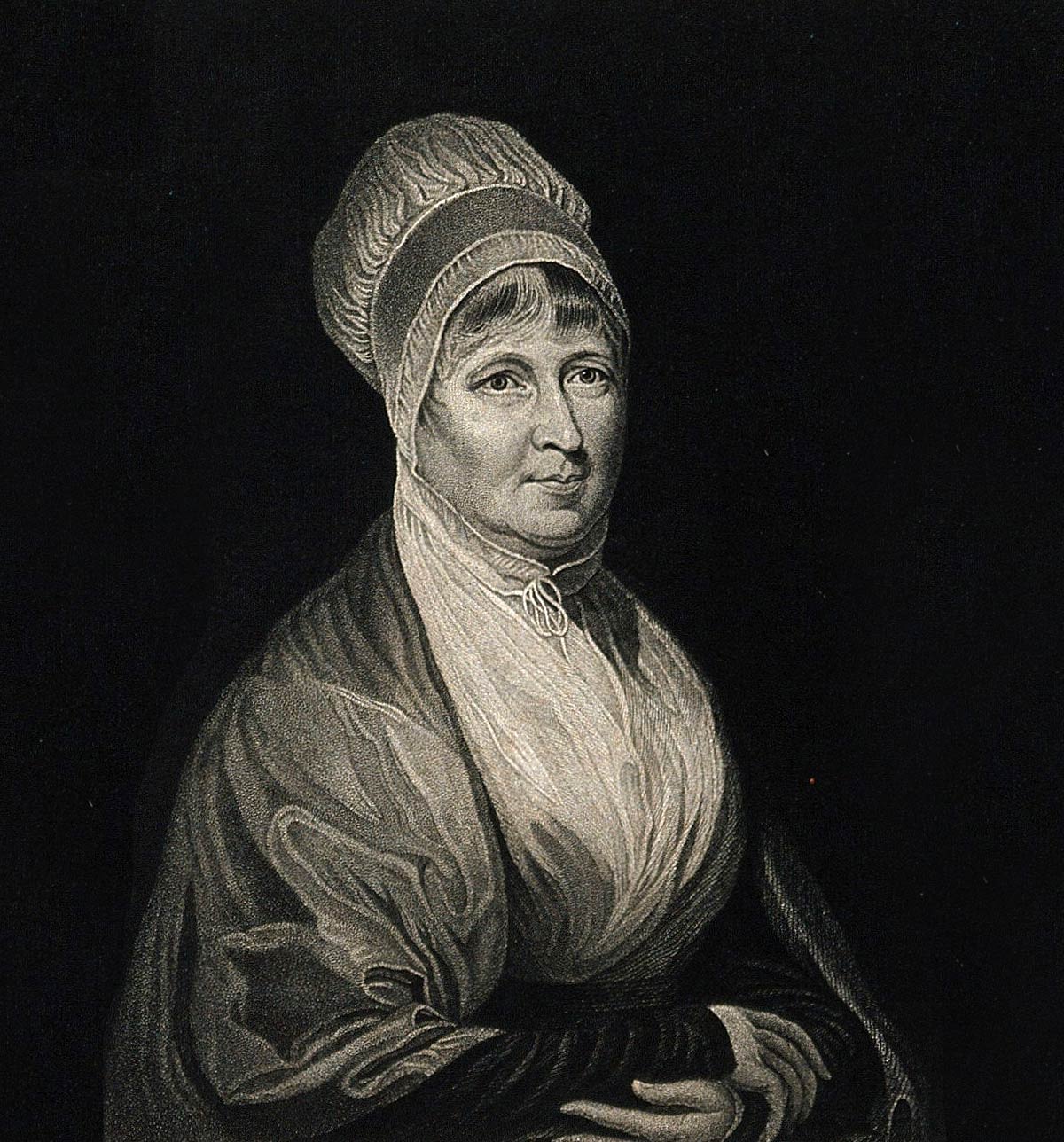 black and white portrait of Elizabeth Fry.