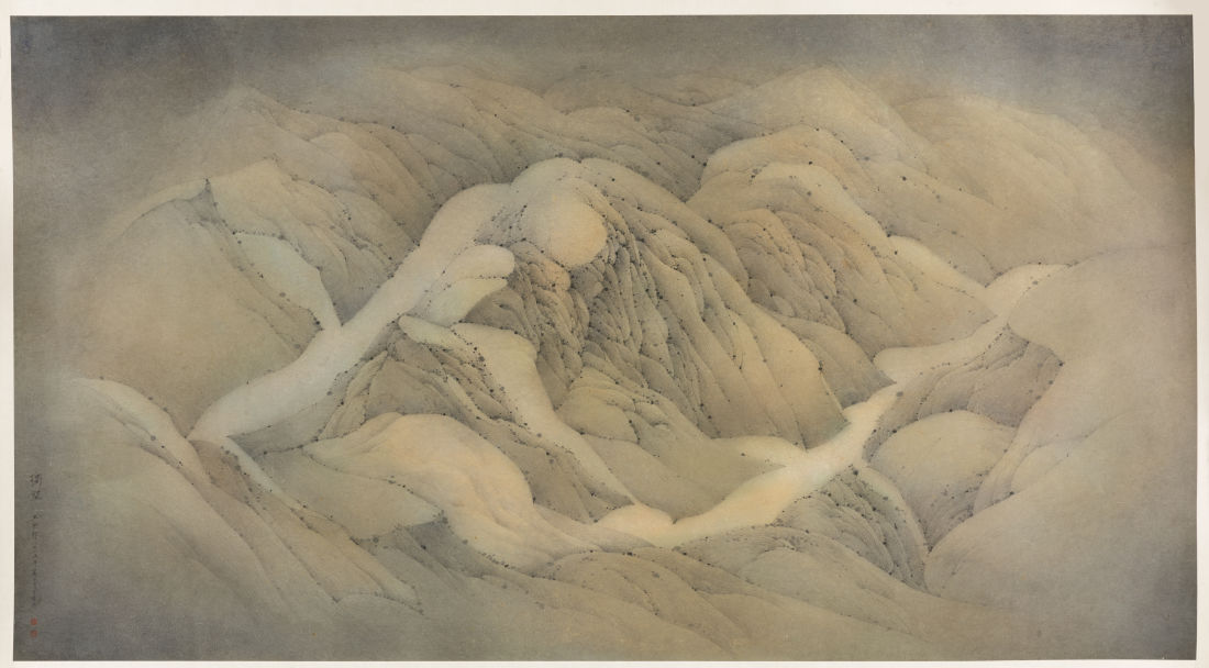 Wucius Wong, Seclusion, 1975, Ink on paper, 102 x 184 cm © Luc Pâris