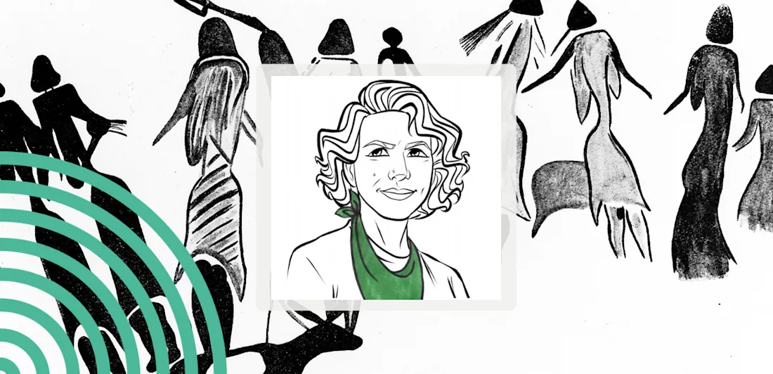 Evelin Heidel aka Scann from the colouring book “UnCommon Women” (2017), by Rori Comics, modified by Ro Ferrer, CC BY-SA