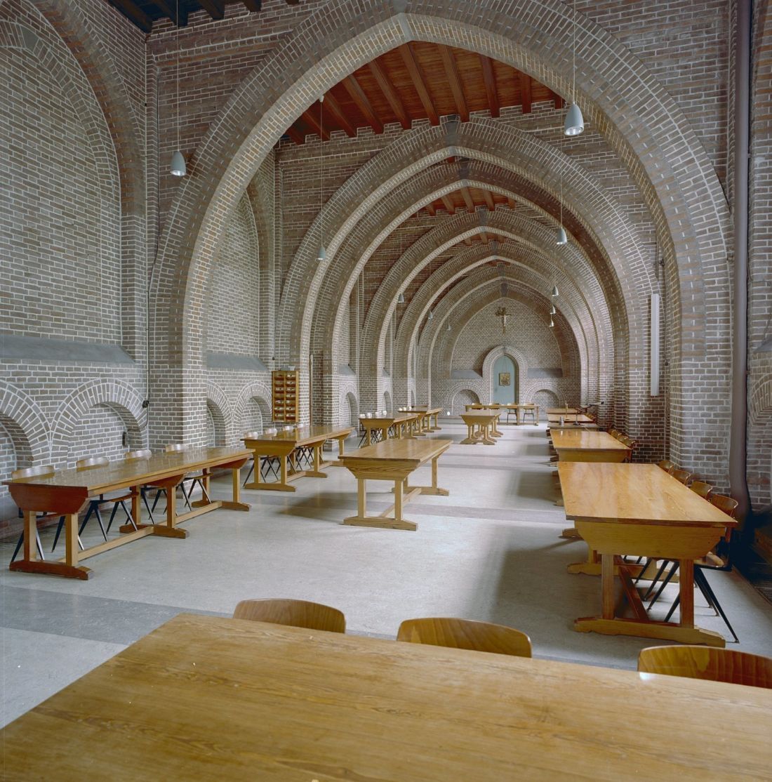 A modern-day example of a monastic refectory of St. Paul's Abbey in Oosterhout (the Netherlands).