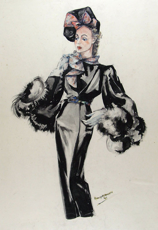 vintage fashion drawing
