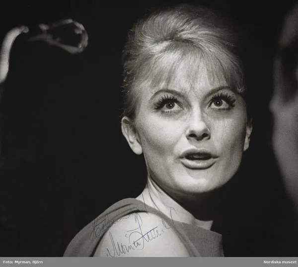 black and white portrait photograph of Monica Zetterlund.