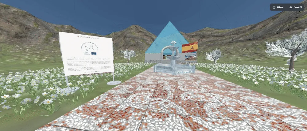 Screenshot of FECN’s project in Mozilla Hubs for Built with Bits 3