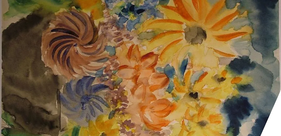 Painting of colorful flowers