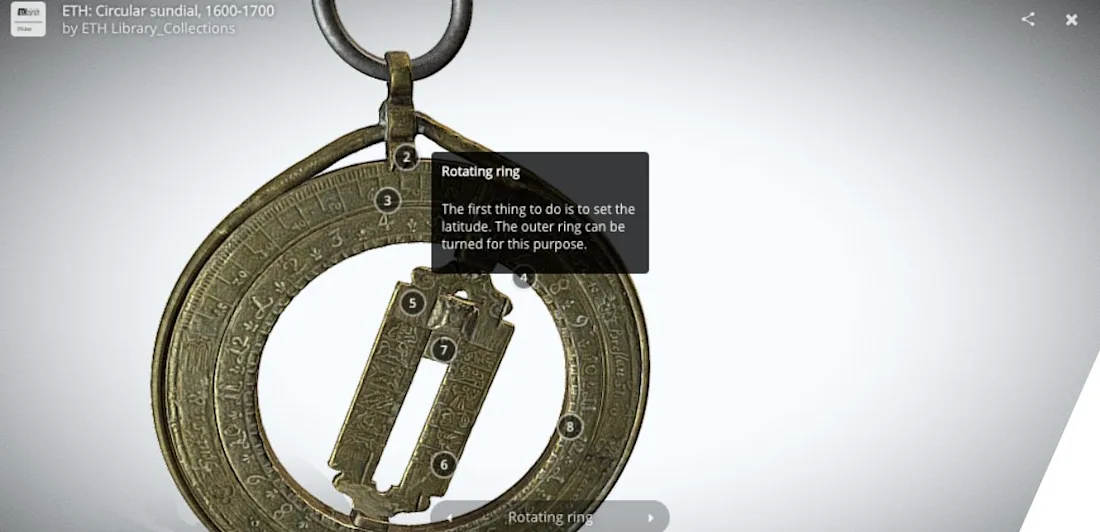 3D image of a circular sundial