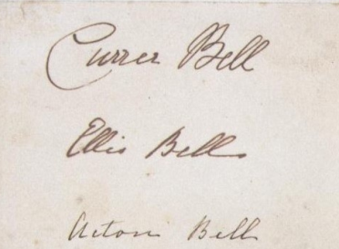 Signatures of Currer, Ellis and Acton Bell