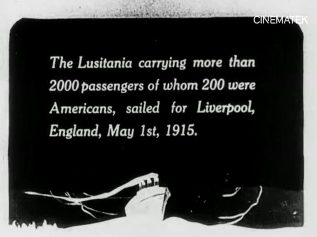 The Sinking of the Lusitania, 1918. European Film Gateway