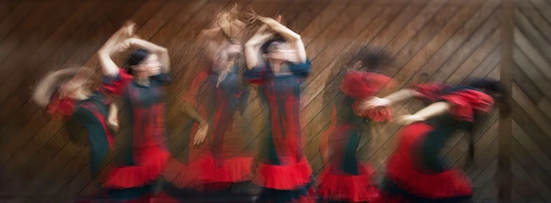 A person dancing captured in slow motion