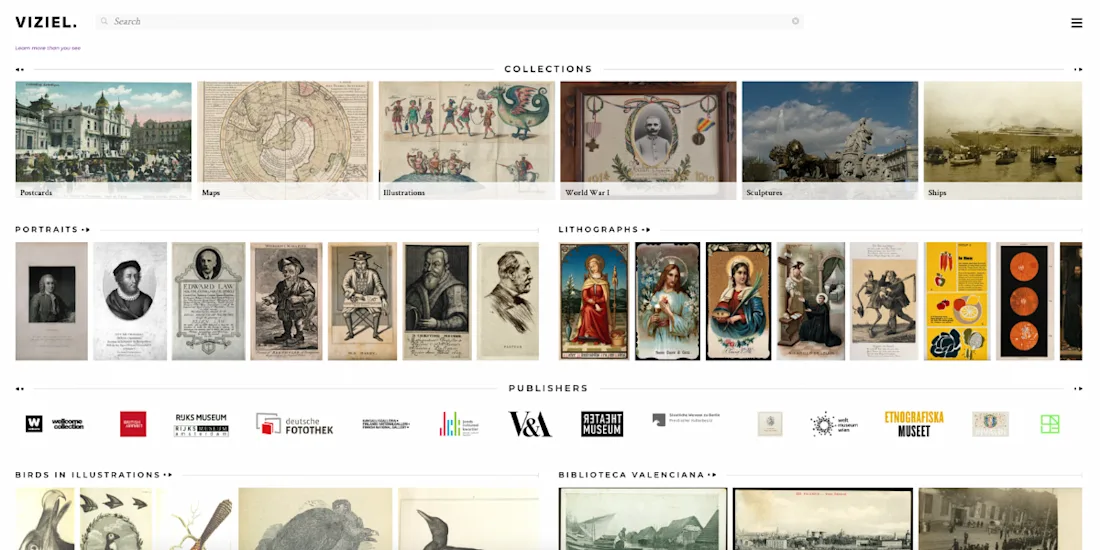 A screenshot of the Viziel platform