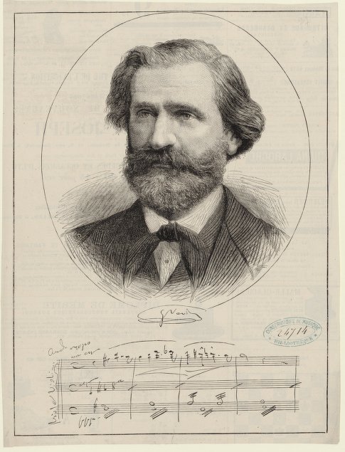 'Giuseppe Verdi', French National Library and The European Library, public domain