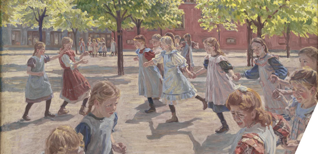Children playing in a playground