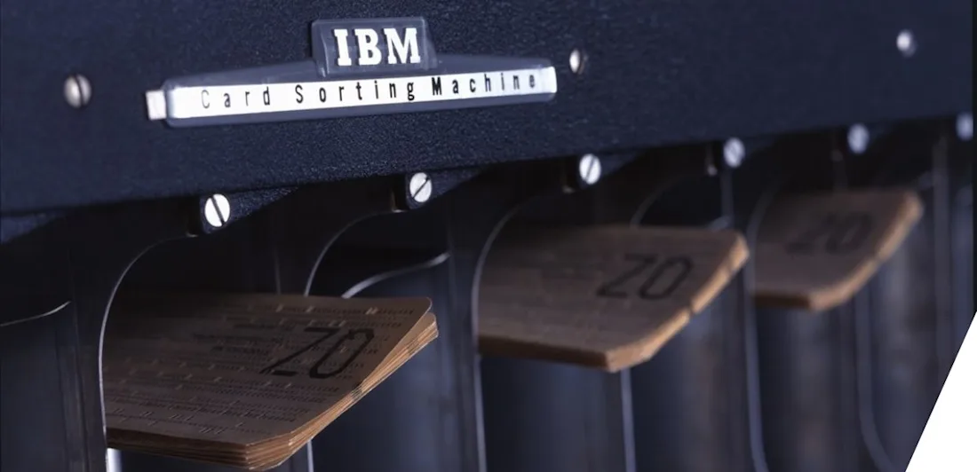 An IBM Card Sorting Machine. 