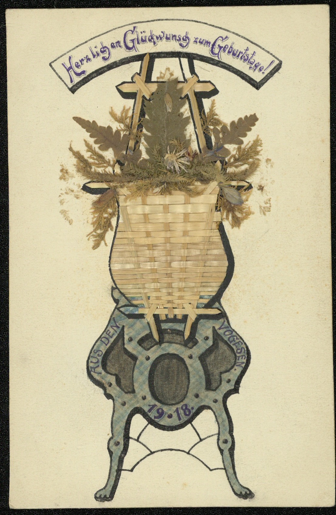 hand-drawn card showing a piece of machinery