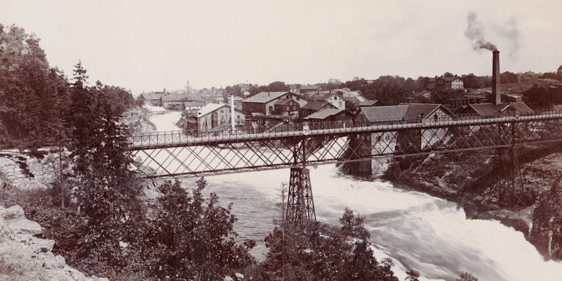 A bridge spanning a river