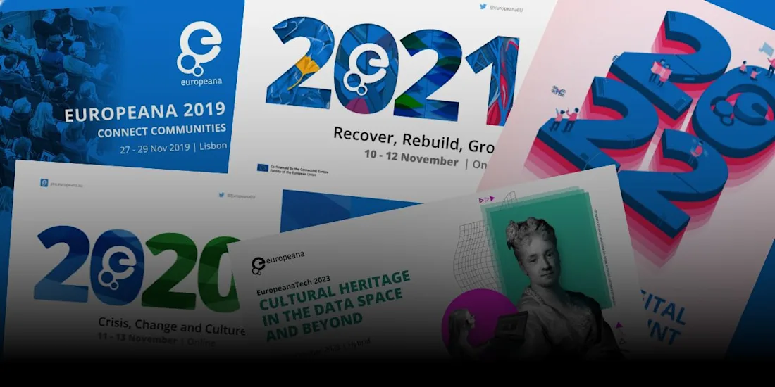 A collage of previous Europeana conference imagery