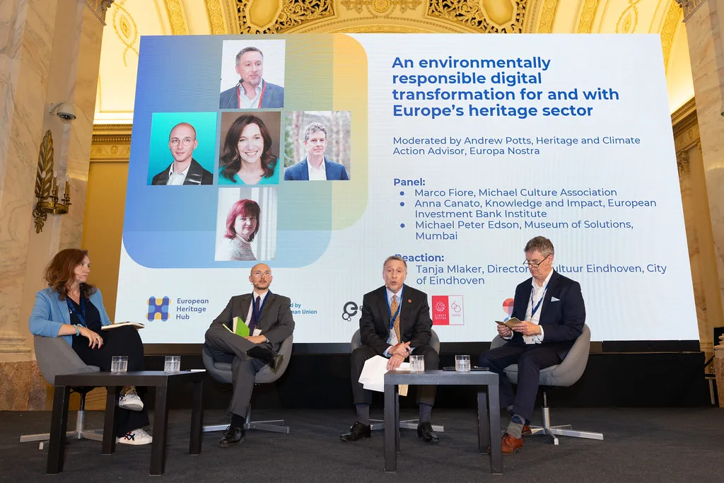 Panel conversation in front of a live audience