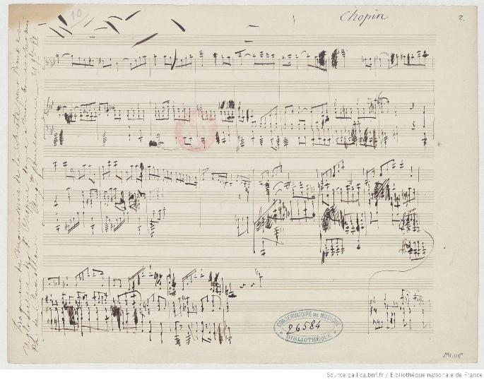 'Sonate pour piano et violoncelle op. 65', Frédéric Chopin', French National Library, pubic domain