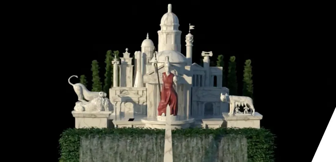 The recipient of the 2023 APE Creative Grant: Giulia Giannola, Archival Ghosts, turned archival elements into holograms for archival institutions. The image shows the original project of the fountain in Villa d’Este in Tivoli, from the State Archives of Modena, and the hologram project elaborated by the artist 