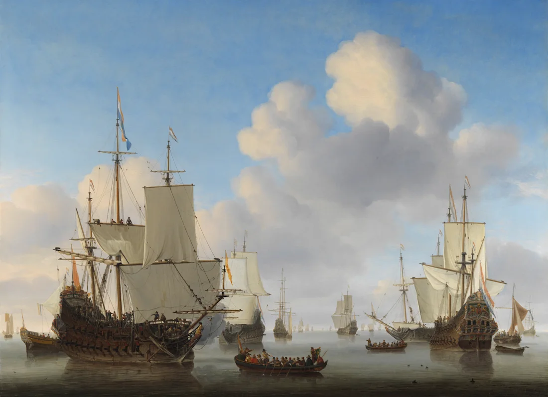 Ships on a calm sea