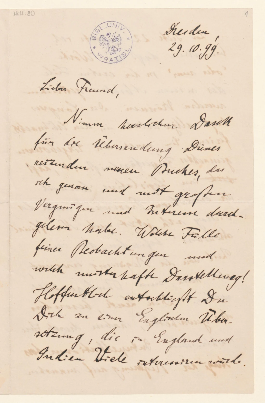 scan of a hand-written letter 