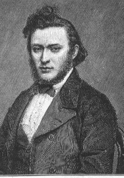 black and white portrait illustration of Gottlieb Wilhelm Leitner