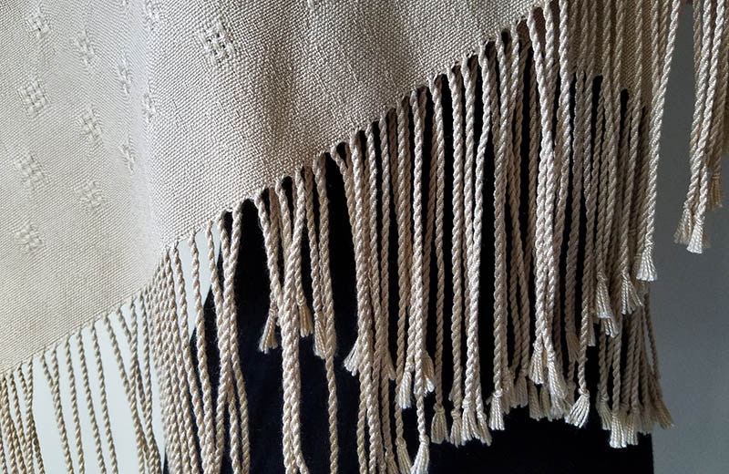 Twisting Fringe Is Part of Weaving Handwoven