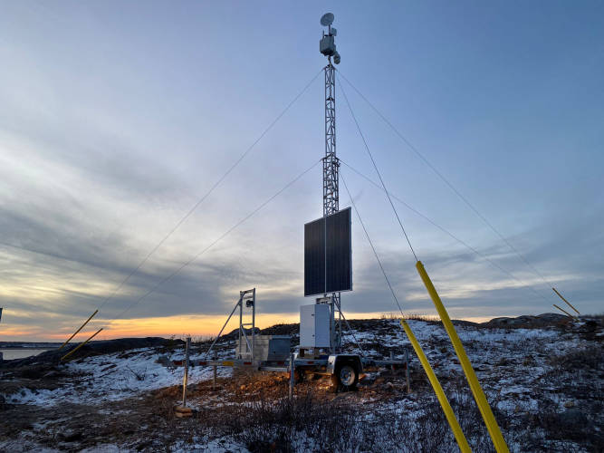 PBI's mobile radar tower at Cape Merry
