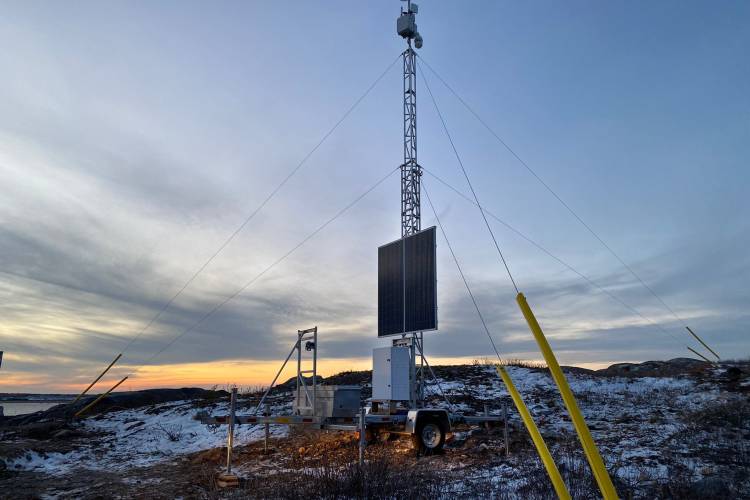 PBI's mobile radar tower at Cape Merry