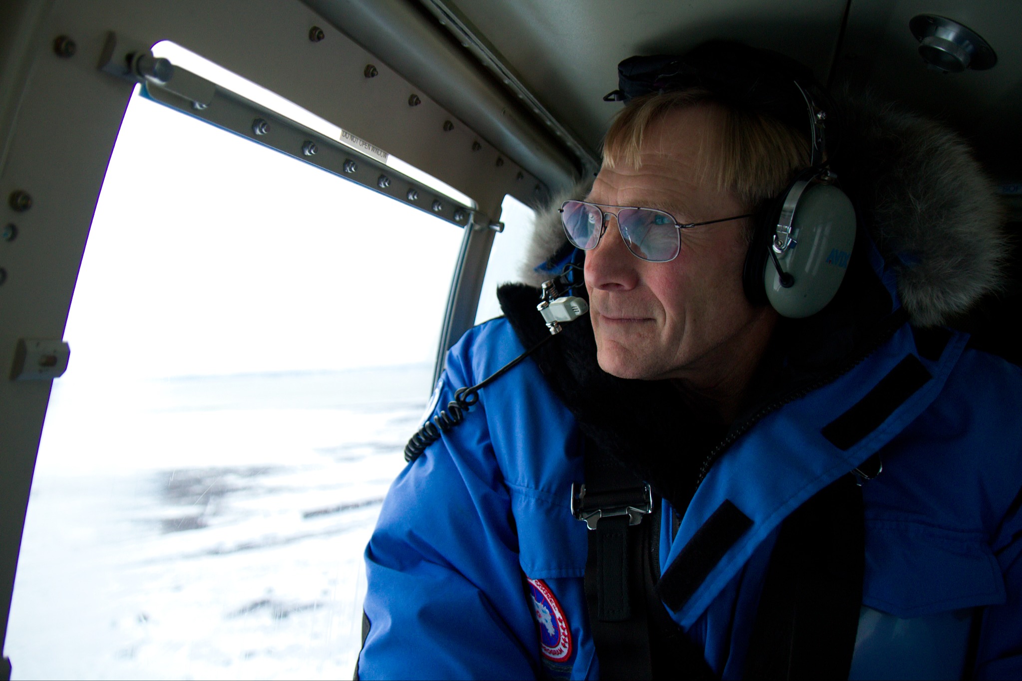 Steve Amtrup on a Helicopter